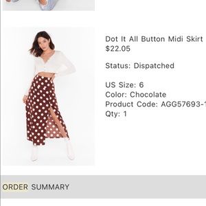 Nasty Gal MIDI Skirt